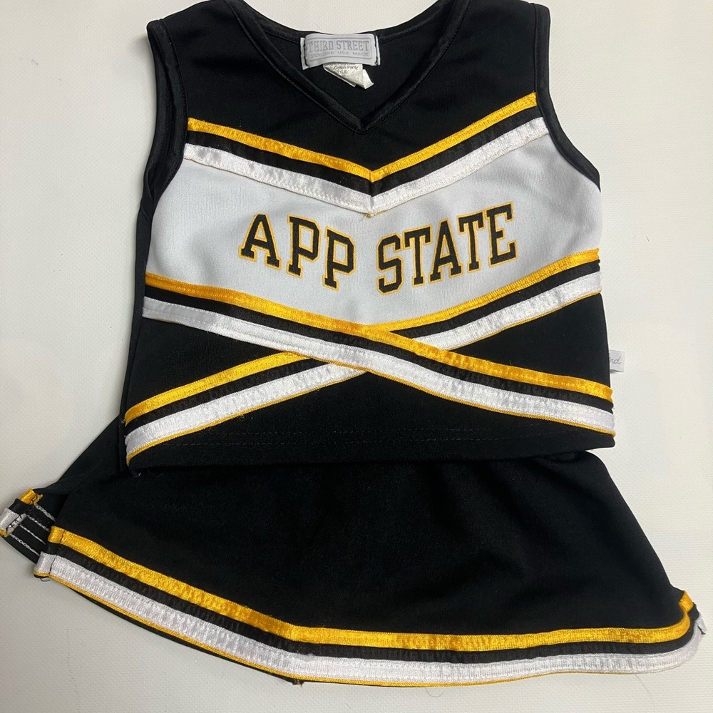 Appalachian State University App State ASU toddler cheerleader uniform outfit 2T